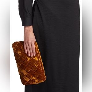 Loeffler Randall Aviva Ochre Woven Puff Clutch